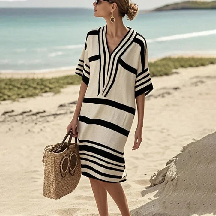 NOEMI™ | Robe fluide à rayures