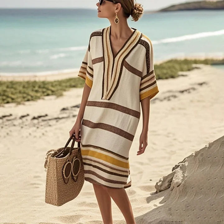 NOEMI™ | Robe fluide à rayures