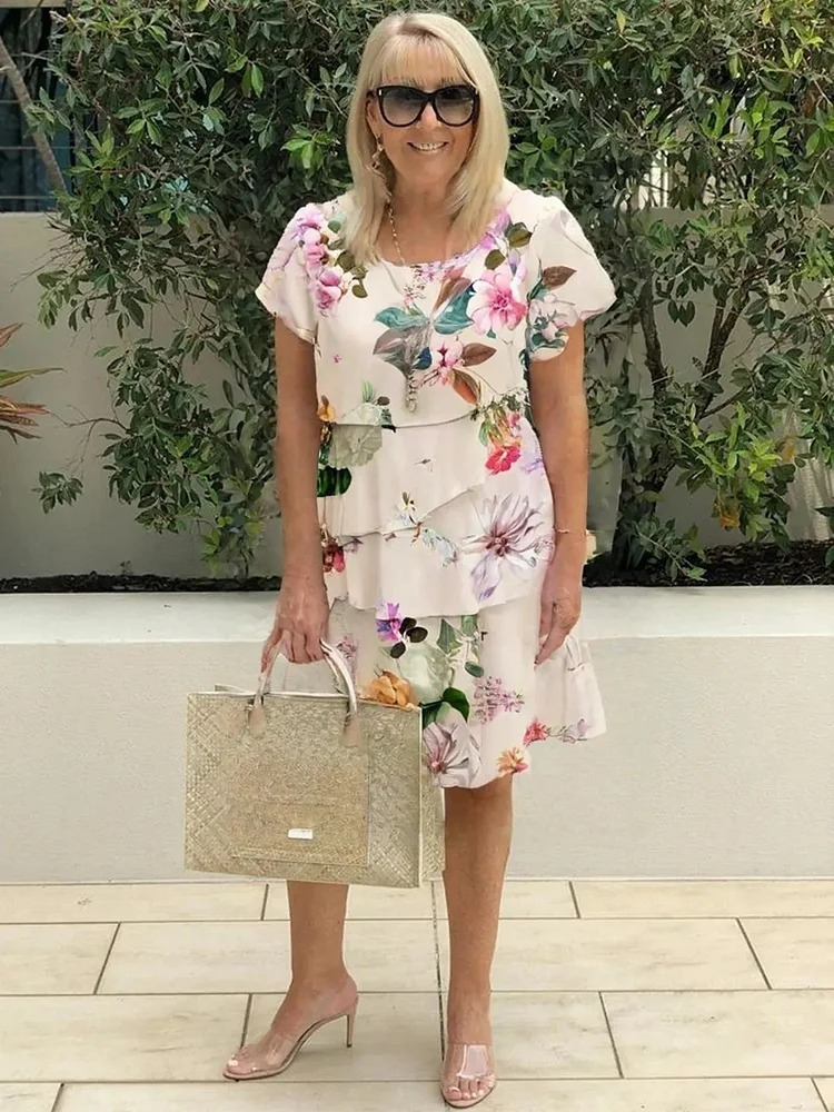 NIVRA | Robe Maxi Élégante à Imprimé Floral