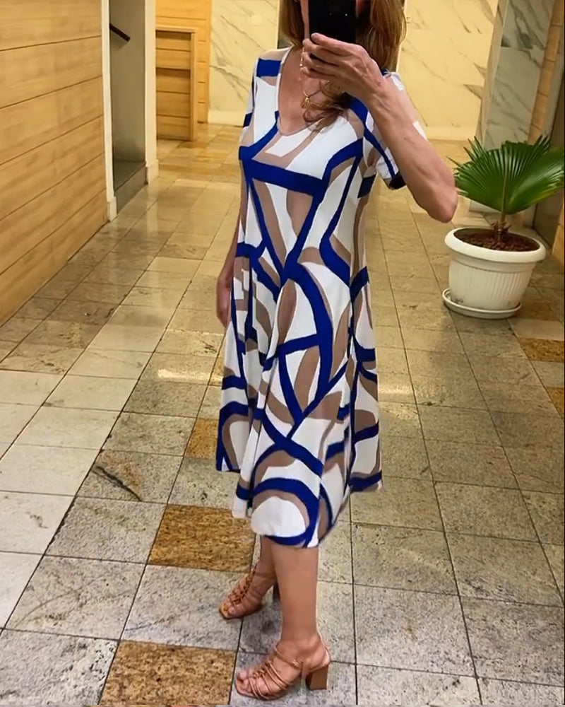 JOHANE | Robe à imprimé géométrique