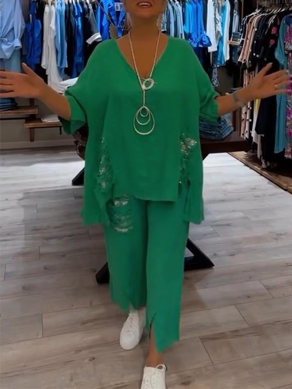 BIANCA | Ensemble d'été 2 pièces élégant et léger