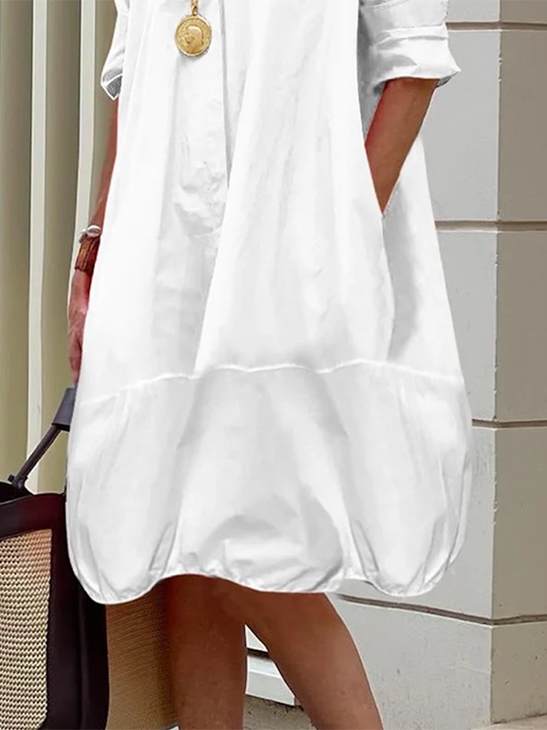 SYLVIE | Robe chemise à manches longues