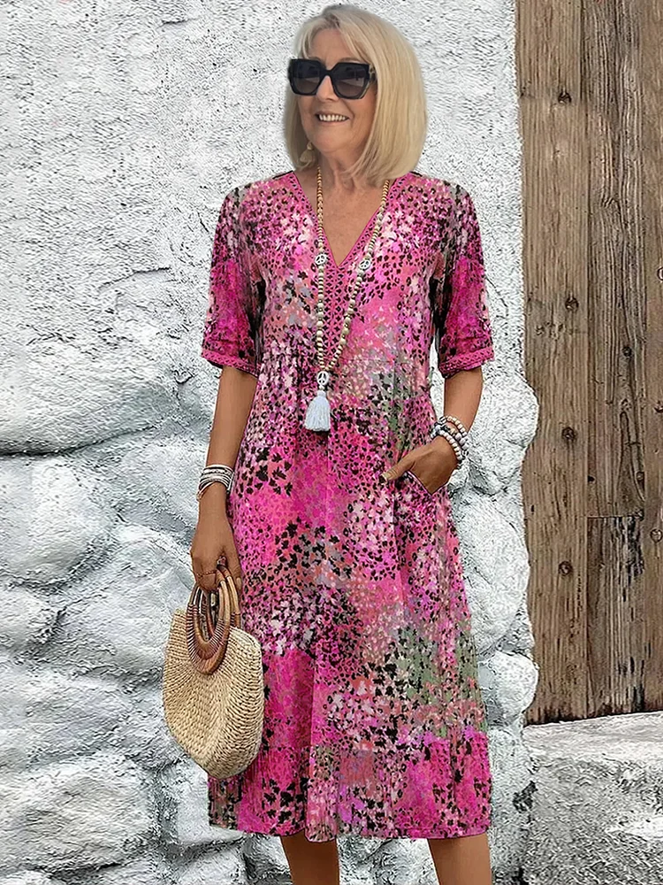 GLAVIRIS | Robe Midi Flatteuse pour une Élégance Insulaire Sans Effort