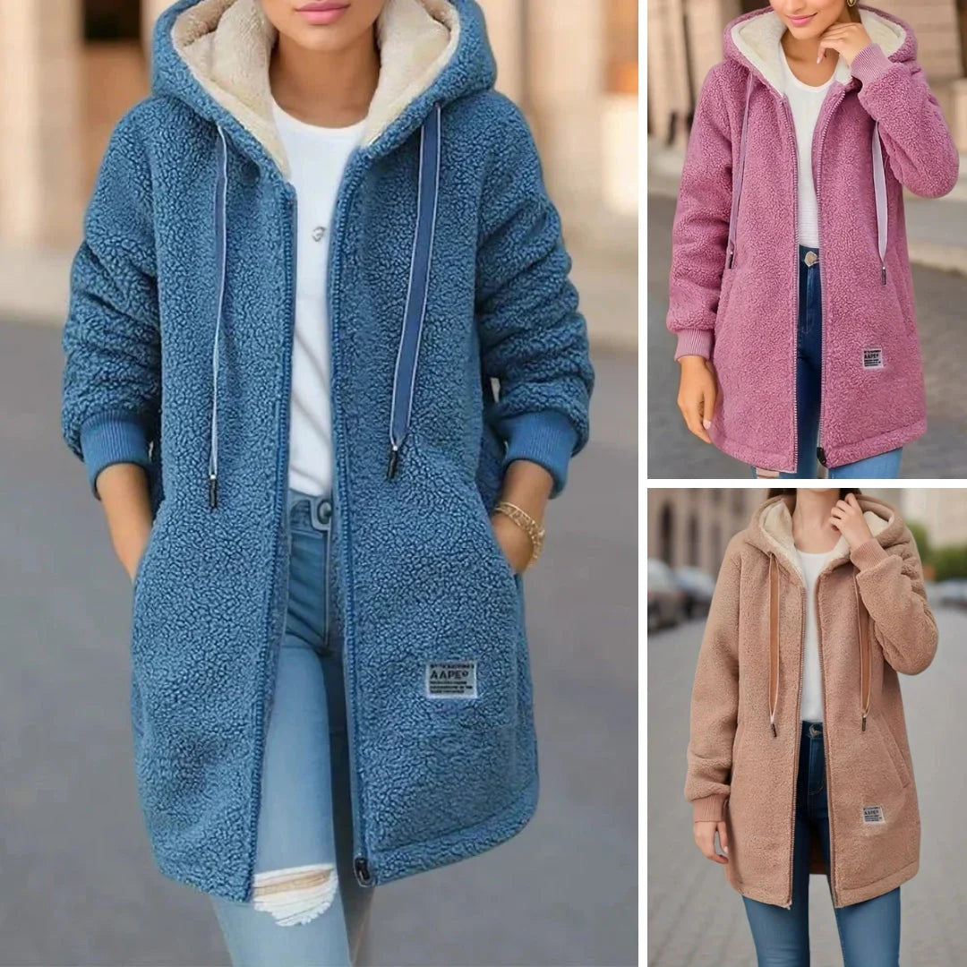 JANIE | Gilet en polaire avec capuche