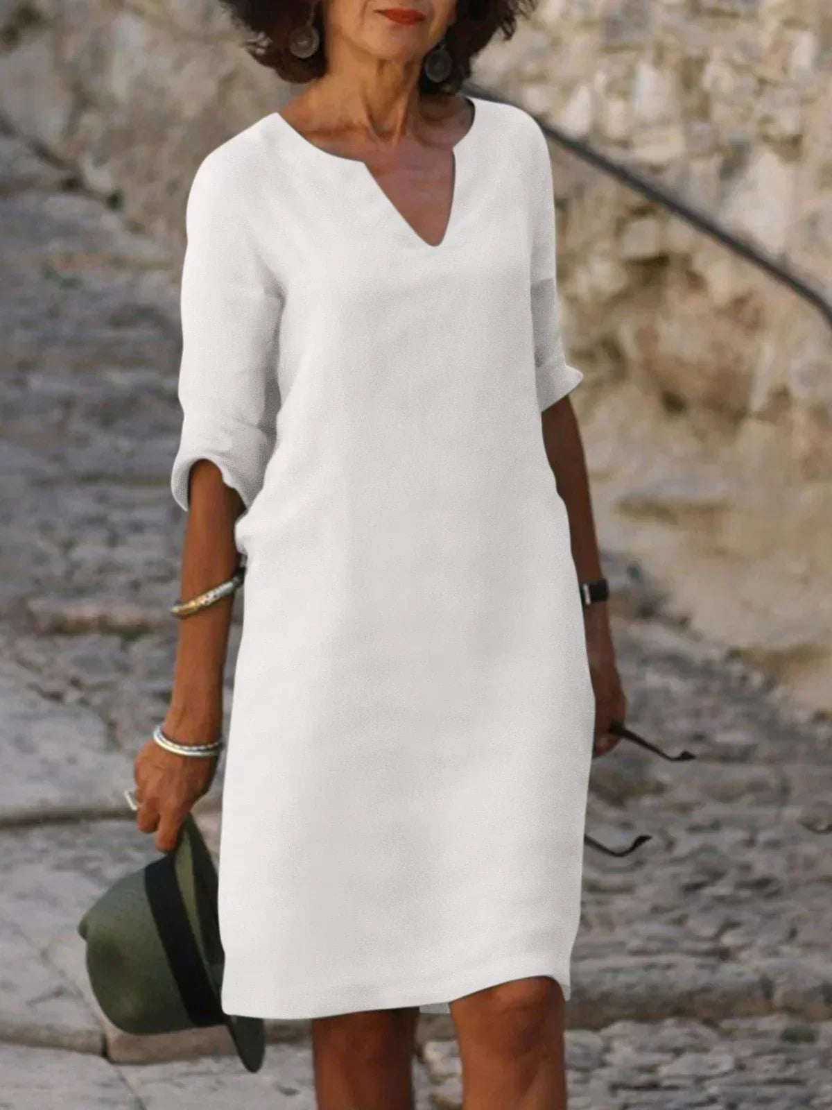 ELSIE | Robe V-cou Élégante pour Toutes les Occasions