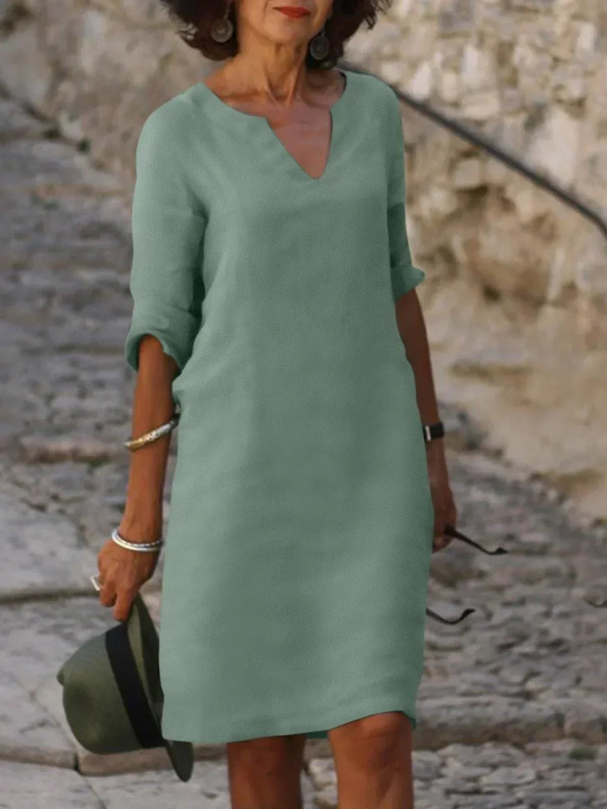 ELSIE | Robe V-cou Élégante pour Toutes les Occasions