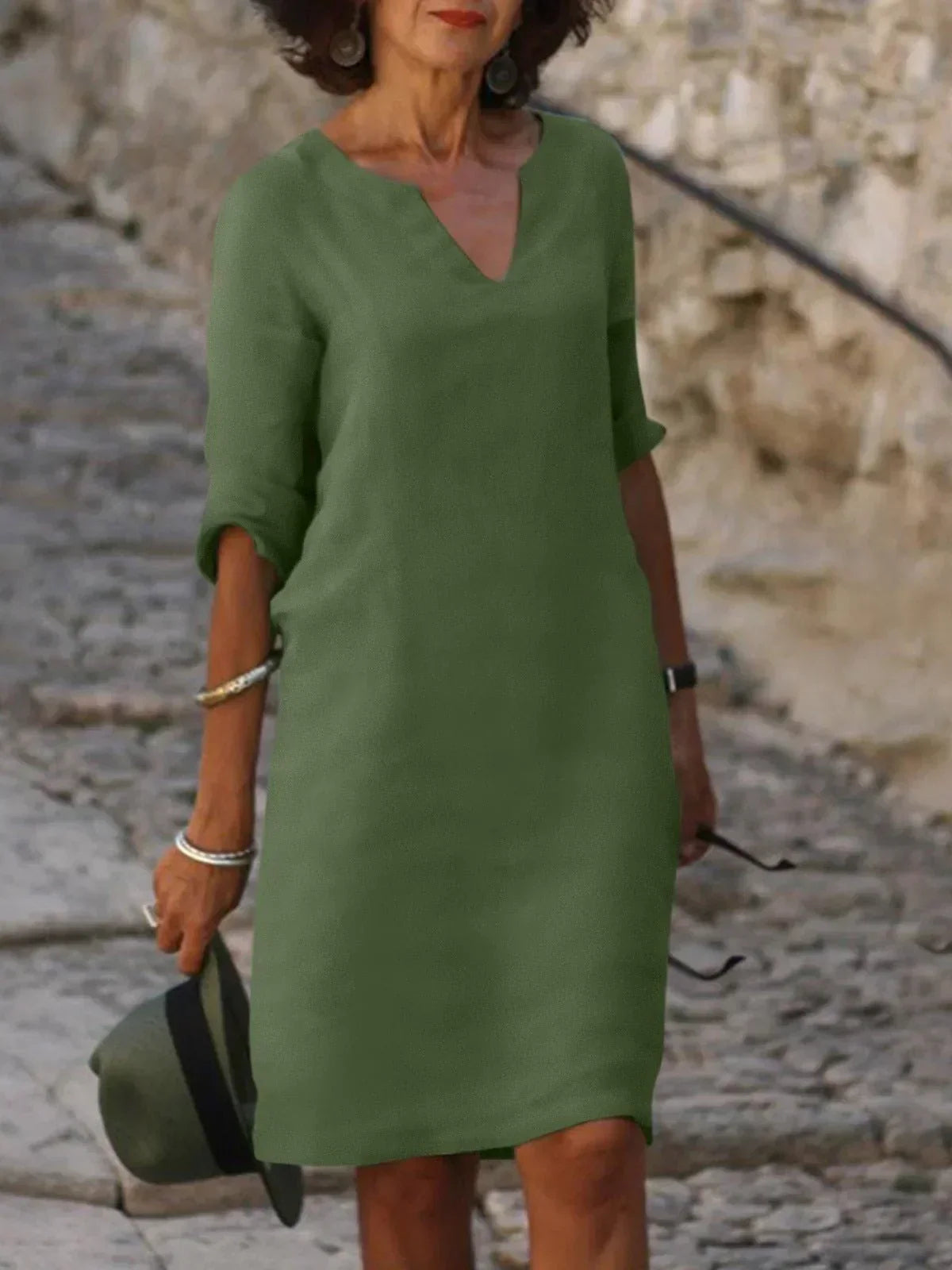 ELSIE | Robe V-cou Élégante pour Toutes les Occasions
