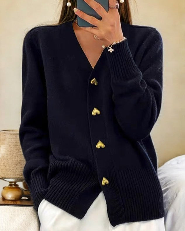 LYNDA™ | Cardigan chaud avec boutons coeur (1 + 1 GRATUIT)