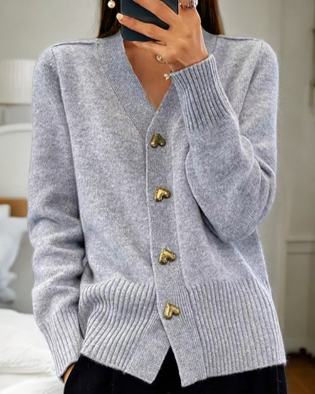 LYNDA™ | Cardigan chaud avec boutons coeur (1 + 1 GRATUIT)