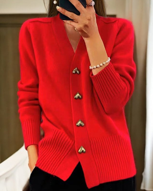 LYNDA™ | Cardigan chaud avec boutons coeur (1 + 1 GRATUIT)