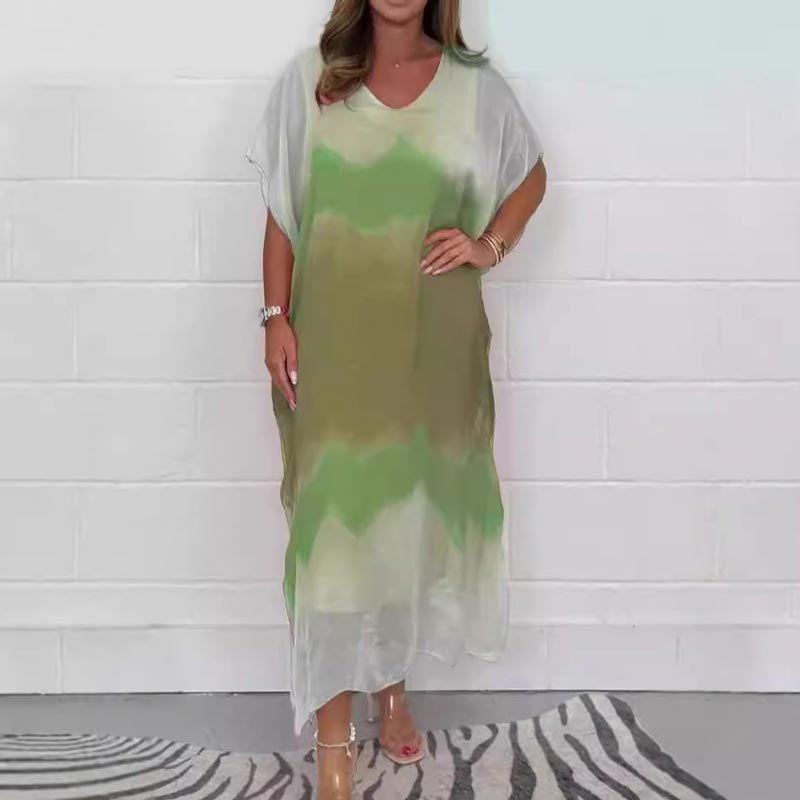 Magalie™ - Robe en mousseline avec effet Dip Dye pour femmes