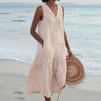 Rocio™ | Robe sans manches à décolleté en V