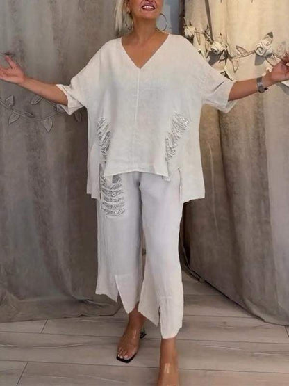 BIANCA | Ensemble d'été 2 pièces élégant et léger