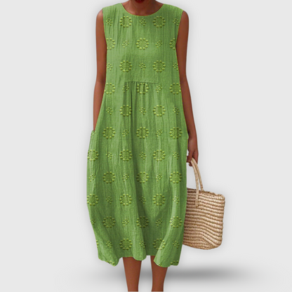 Roos™ | Élégante robe sans manches en coton avec poches