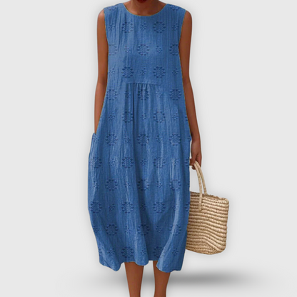 Roos™ | Élégante robe sans manches en coton avec poches