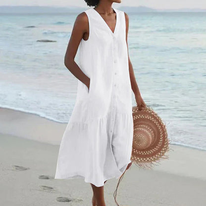 Rocio™ | Robe sans manches à décolleté en V