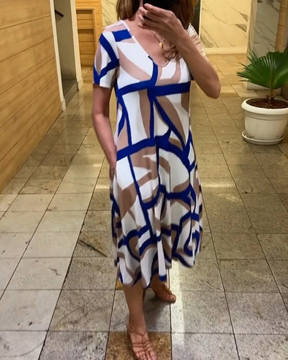 JOHANE | Robe à imprimé géométrique