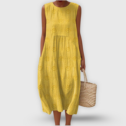 Roos™ | Élégante robe sans manches en coton avec poches