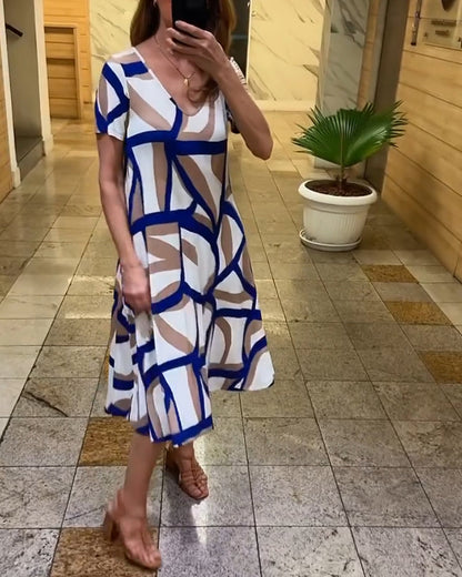 JOHANE | Robe à imprimé géométrique