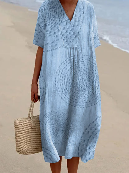 Arielle | Robe ample à broderies circulaires