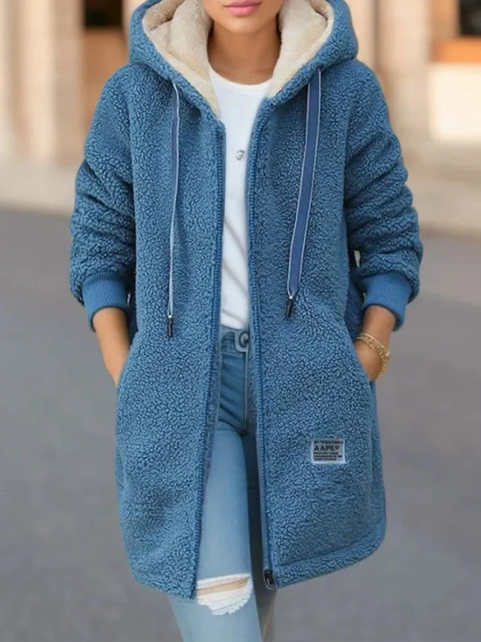 JANIE | Gilet en polaire avec capuche