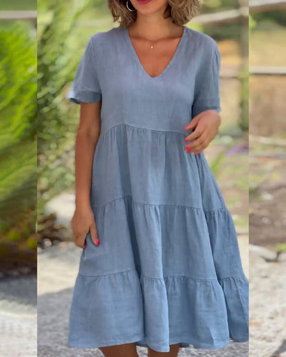 Elodie | Robe en lin de coton haut de gamme pour un confort exceptionnel