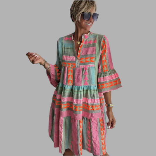 Julia™ | Robe Boho à Volants et Coupe Évasée