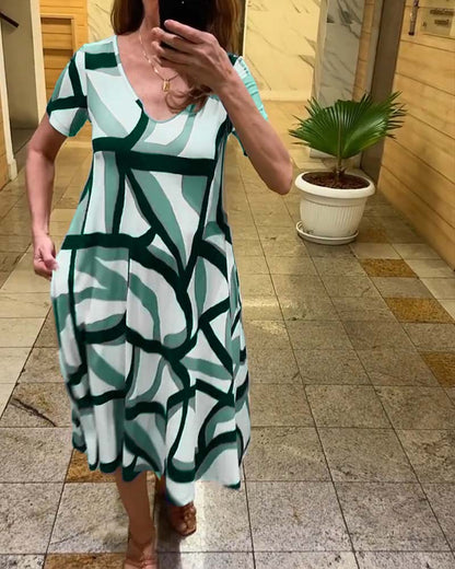 JOHANE | Robe à imprimé géométrique