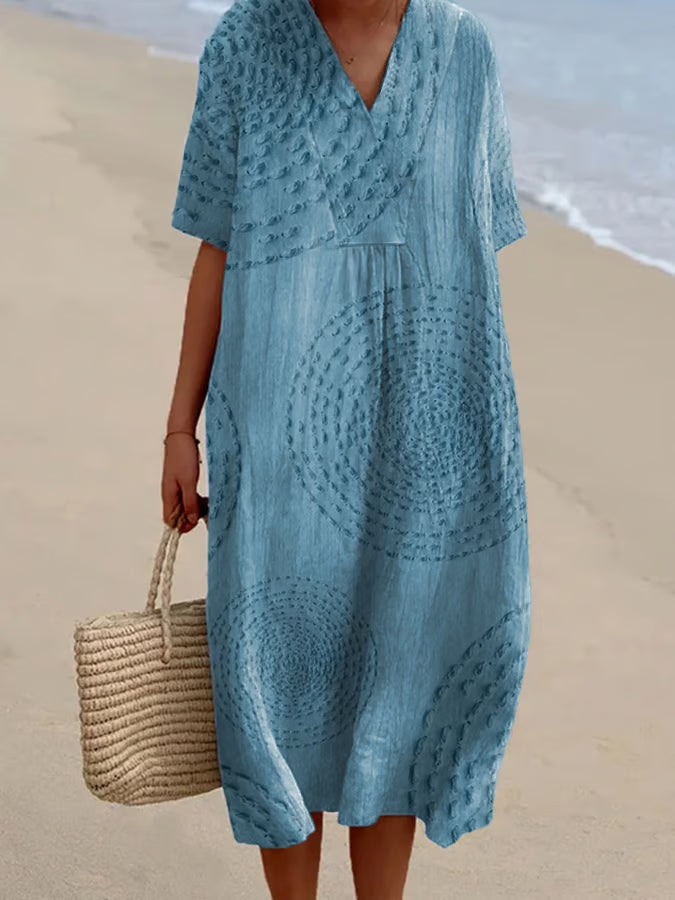 Arielle | Robe ample à broderies circulaires