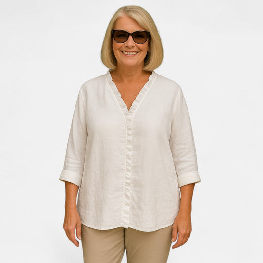 INÈS | Blouse Confortable à Volants