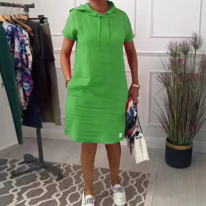NICOLE | Robe décontractée ample à capuchon