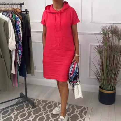 NICOLE | Robe décontractée ample à capuchon