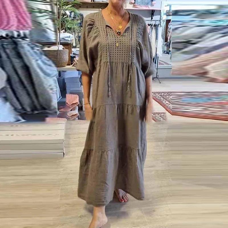 LINE™ | Robe mi-longue fluide