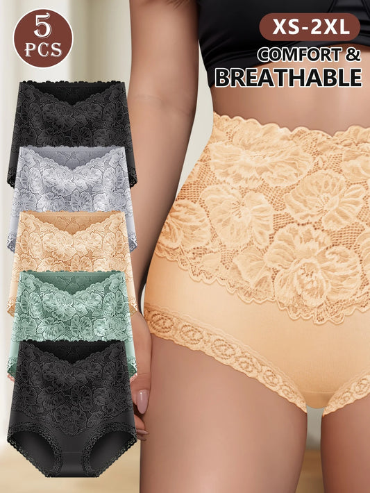 ALINE | Lot de 5 culottes haute taille gainantes