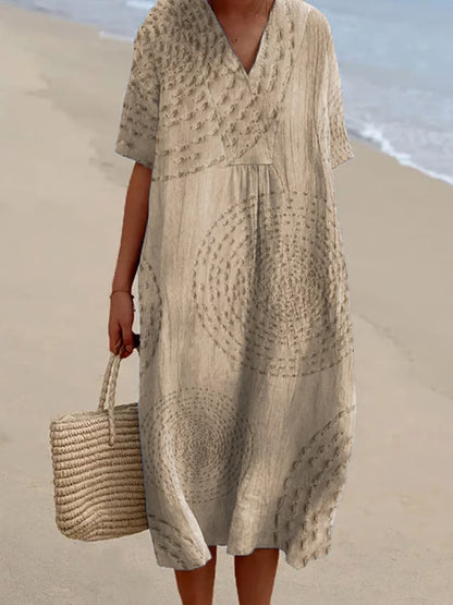 Arielle | Robe ample à broderies circulaires
