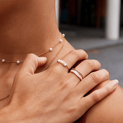 Bague Classique avec Perle d'Eau Douce