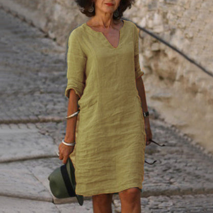 ELSIE | Robe V-cou Élégante pour Toutes les Occasions