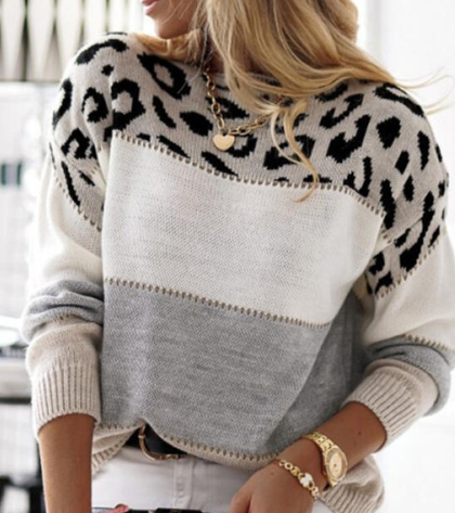 SOPHIE™ | Pull avec motif léopard