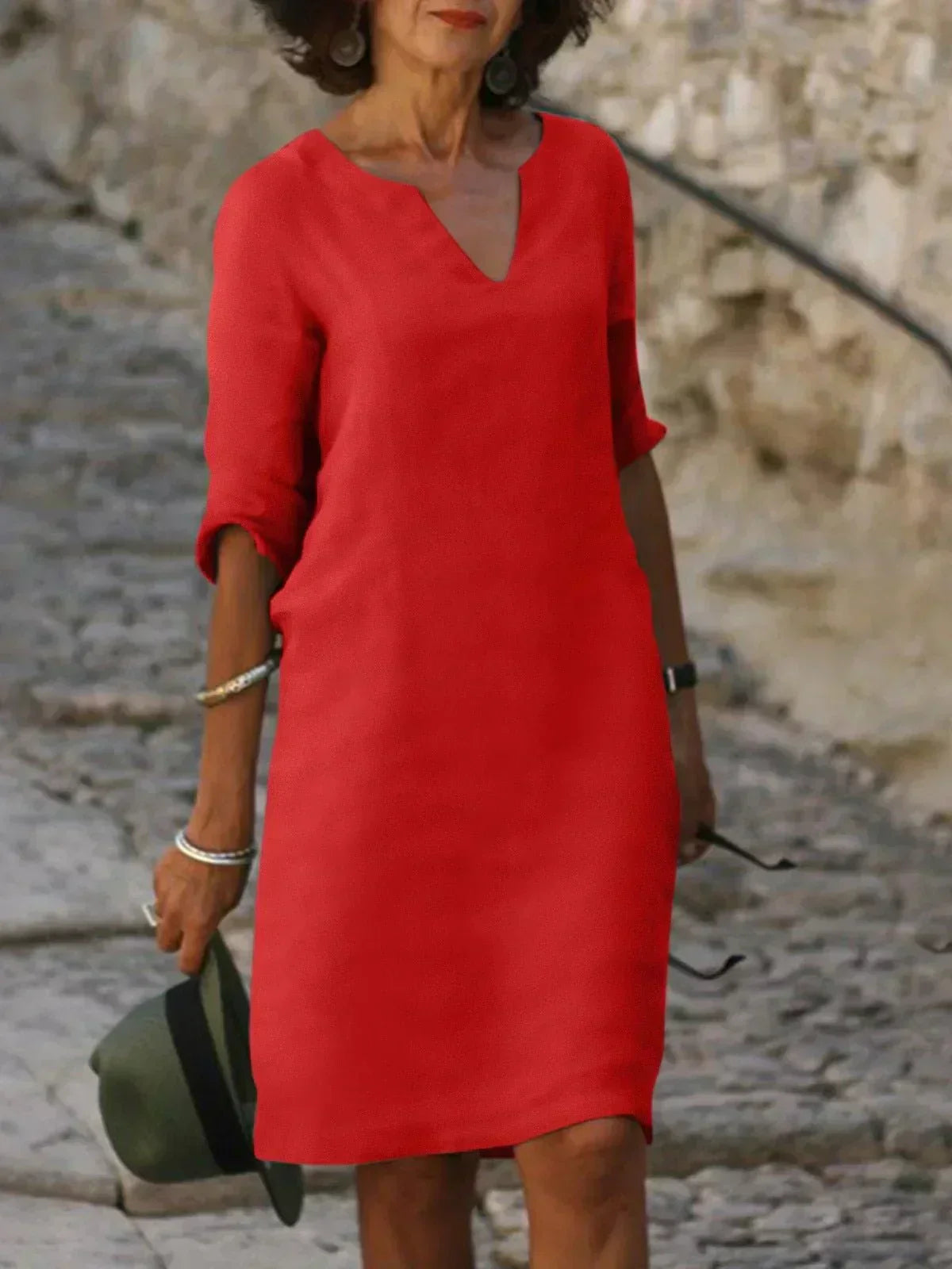 Emma | Élégante robe en tissu fait main