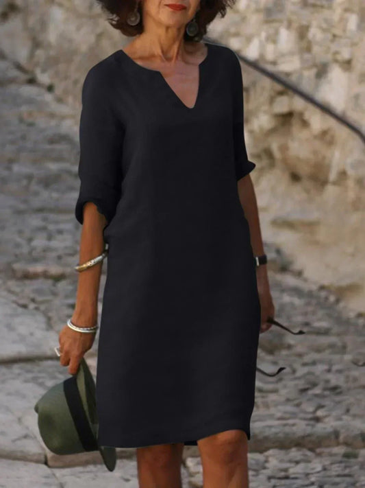 ELSIE | Robe V-cou Élégante pour Toutes les Occasions