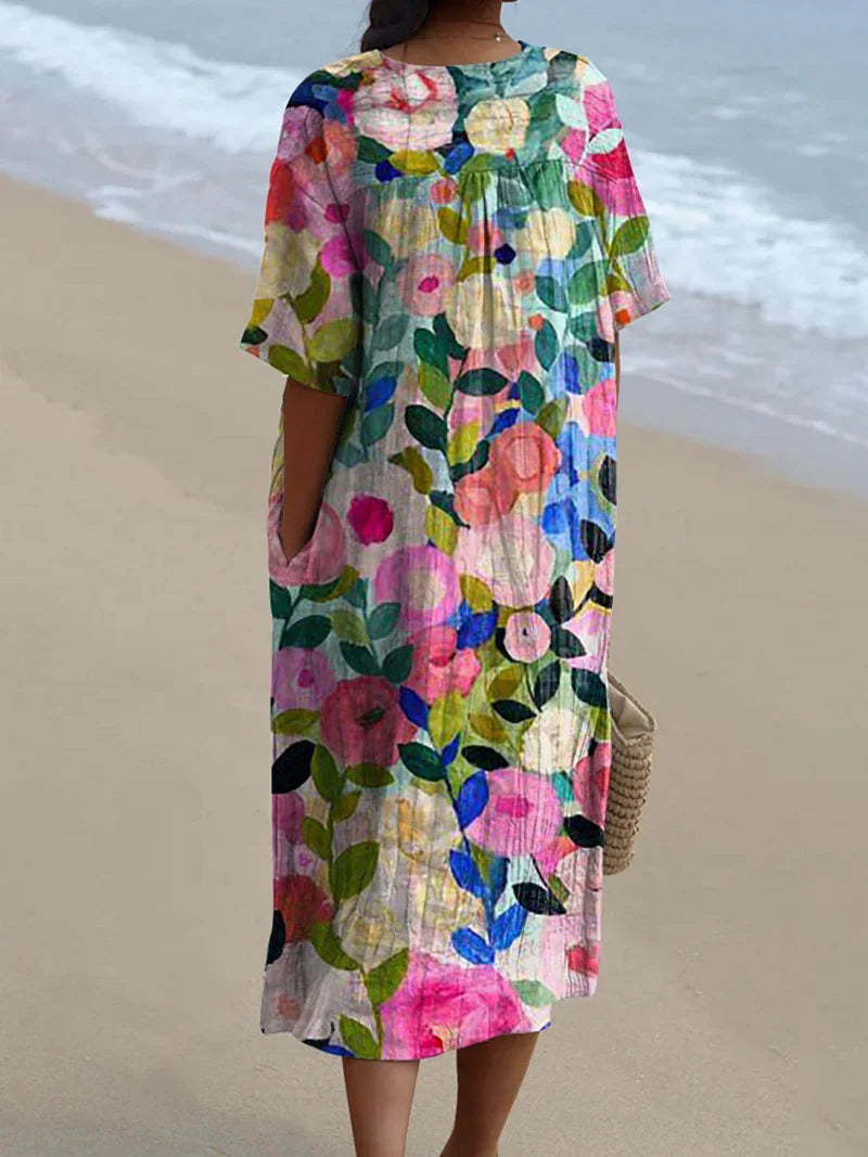 Élya | Robe florale aquarelle